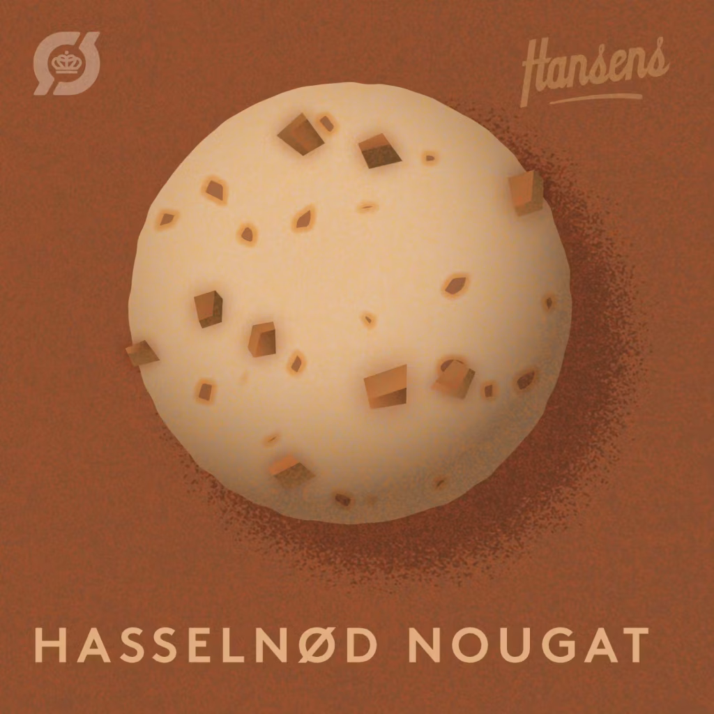 Hansens Hasselnød Nougat kugleis